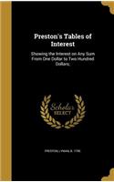 Preston's Tables of Interest