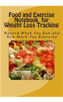 Food and Exercise Notebook for Weight Loss Tracking: Record What You Eat and How Much You Exercise