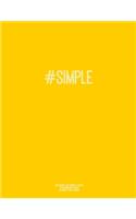 Notebook for Cornell Notes, 120 Numbered Pages, #SIMPLE, Gold Cover