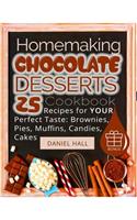 Homemaking chocolate desserts.