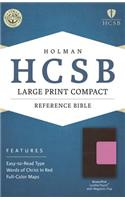 Large Print Compact Reference Bible-HCSB-Magnetic Flap: Holman Christian Standard Bible, Brown/Pink, Leathertouch With Magnetic Flap, Reference