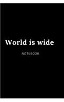 world is wide black NOTEBOOK