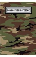 Camo Wide Ruled Composition Notebook: Camo Blank College Ruled Composition Notebook - 110 Pages - Pocket Size 6x9