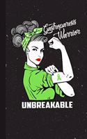 Gastroparesis Warrior Unbreakable: Gastroparesis Awareness Gifts Blank Lined Notebook Support Present For Men Women Green Ribbon Awareness Month / Day Journal for Him Her