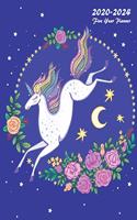 2020-2024 Five Year Planner: 60-Month Schedule Organizer 8.5 x 11 with Unicorn Cover (Volume 4)