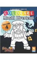 Mostri Divertenti - Volume 4: Libro da colorare per bambini - 25 illustrazioni da colorare