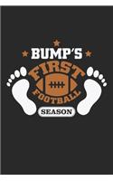 Bump's First Football Season: Schwangerschaft Mutter Sport Notizbuch liniert 120 Seiten für Notizen Zeichnungen Formeln Organizer Tagebuch