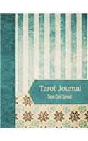 Tarot Journal Three Card Spread - Sage Stripe: Beautifully Illustrated 200 Pages 8.5 X 11inch Notebook to Record Your Tarot Card Readings and Their Outcomes.