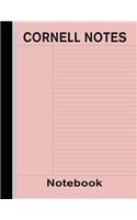 Cornell Notes Notebook: Note Taking Paper - Red(2 Cornell Style Journal)