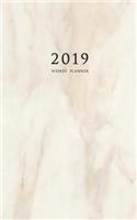 2019 Weekly Planner: Small 2019 Planner Weekly with Marble Cover (Volume 3)