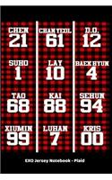 Exo Jersey Notebook - Plaid