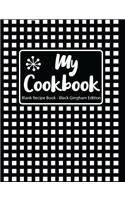 My Cookbook Blank Recipe Book Black Gingham Edition