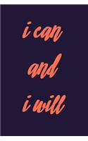 I Can and I Will