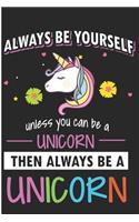 Always Be Yourself Unless You Can Be a Unicorn Then Always Be a Unicorn: Cute Unicorn Blank Lined Note Book