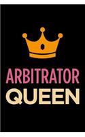 Arbitrator Queen: Blank Lined Novelty Office Humor Themed Notebook to Write In: With a Versatile and Practical Wide Rule Interior: Pink and Orange Cover