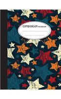 Composition Notebook, 8.5 x 11, 110 pages: Vintage Stars: (Notebooks)