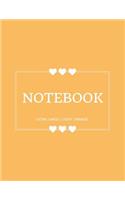 Notebook Extra Large: Light Orange: Notebook 8.5 X 11: Notebook 400 Pages