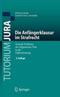 Die Anfängerklausur Im Strafrecht