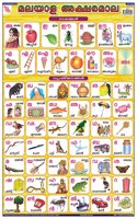 Teachingnest Malayalam Alphabet Chart | Laminated 33X48 Cm (13X19 Inch) | Wall Sticking