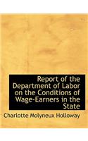 Report of the Department of Labor on the Conditions of Wage-Earners in the State