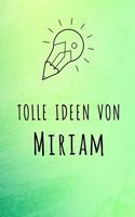 Tolle Ideen von Miriam: Unliniertes Notizbuch mit Rahmen für deinen Vornamen