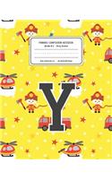 Primary Composition Notebook Grades K-2 Story Journal Y: Firefighter Fireman Pattern Primary Composition Book Letter Y Personalized Lined Draw and Write Handwriting Paper Picture Space and Dashed Midline N