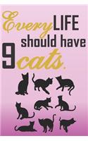 Every life should have 9 cats.