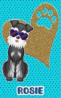 Schnauzer Life Rosie: College Ruled Composition Book Diary Lined Journal Blue