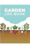 Garden Log Book: Gardening Notebook Journal Note Book Planner. Record Log For Plants, Vegetables, Fruits and Herbs Care Instructions. Alternating Dot Grid Bullet Pap