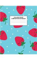 College Ruled Composition Notebook: Cute Blank Lined Journal to Write In with White Paper Rule Pages for School Subject and Writing Pad: Design Code A4 7487