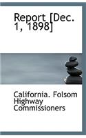 Report [Dec. 1, 1898]: (English)