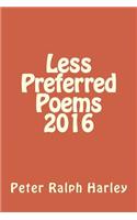 Less Preferred Poems 2016: (English)