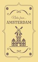 Notes from Amsterdam: Blank Lined Vintage Themed Journal