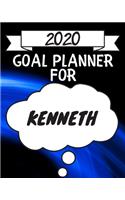 2020 Goal Planner For Kenneth: 2020 New Year Planner Goal Journal Gift for Kenneth / Notebook / Diary / Unique Greeting Card Alternative