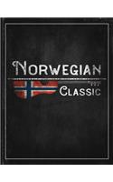 Norwegian Classic: Norway Flag Guitar Journal Heritage Gift Idea for Daguhter, Mom, Coworker Planner Daily Weekly Monthly Undated Calendar Organizer Journal