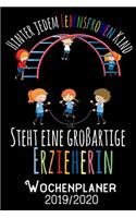 Hinter jedem lebensfrohen Kind steht eine großartige Erzieherin - Wochenplaner 2019 - 2020: DIN A5 Kalender / Terminplaner / Wochenplaner 2019 / 2020 18 Monate: Juli 2019 bis Dezember 2020 - Jede Woche auf 2 Seiten