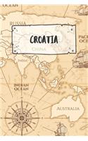 Croatia: Dotted Travel Diary Notebook or Journey Dotted Grid Journal - Holiday Trip Pocketbook for Men and Women with Dots