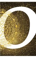 O: Personalized Dot Grid Bullet BUJO Notebook Journal Modern Gold Mandala Minimalist Initial Monogram Letter O- Many Usage Handy Travel Size For Boys M
