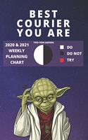 2020 & 2021 Two-Year Weekly Planner For The Best Courier Gift - Funny Yoda Quote Appointment Book - Two Year Agenda Notebook
