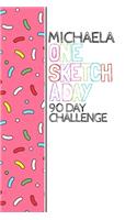 Michaela: Personalized colorful sprinkles sketchbook with name: One sketch a day for 90 days challenge