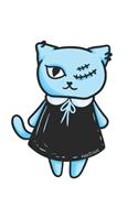 Gothic Cat Notebook: Graph Paper Journal 6x9 - 120 Pages