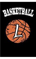 L Monogram Initial Basketball Journal
