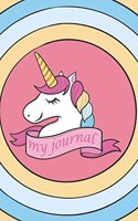 my journal: 5mm Bullet journal, Dot Grid notebook 5.5" x 8.5" Unicorn