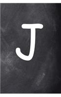 Monogram J Personalized 2019 Daily Planner J Chalkboard 384 Pages