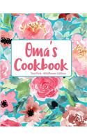 Oma's Cookbook Teal Pink Wildflower Edition