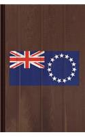 Cook Islands Flag Journal Notebook: Blank Lined Ruled for Writing 6x9 110 Pages