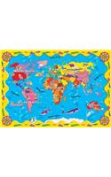 World Map Desk Protector