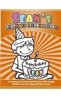 Sean's Birthday Coloring Book Kids Personalized Books