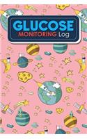 Glucose Monitoring Log: Blood Glucose Monitoring Booklet, Diabetes Workbook, Blood Sugar Tracker, Glucose Monitoring Log Book, Cute Space Cover(80 Glucose Monitoring Logs)