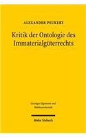 Kritik der Ontologie des Immaterialgüterrechts